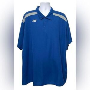 NWT New Balance Men’s Big & Tall Blue Performance Polo - Size 5XL